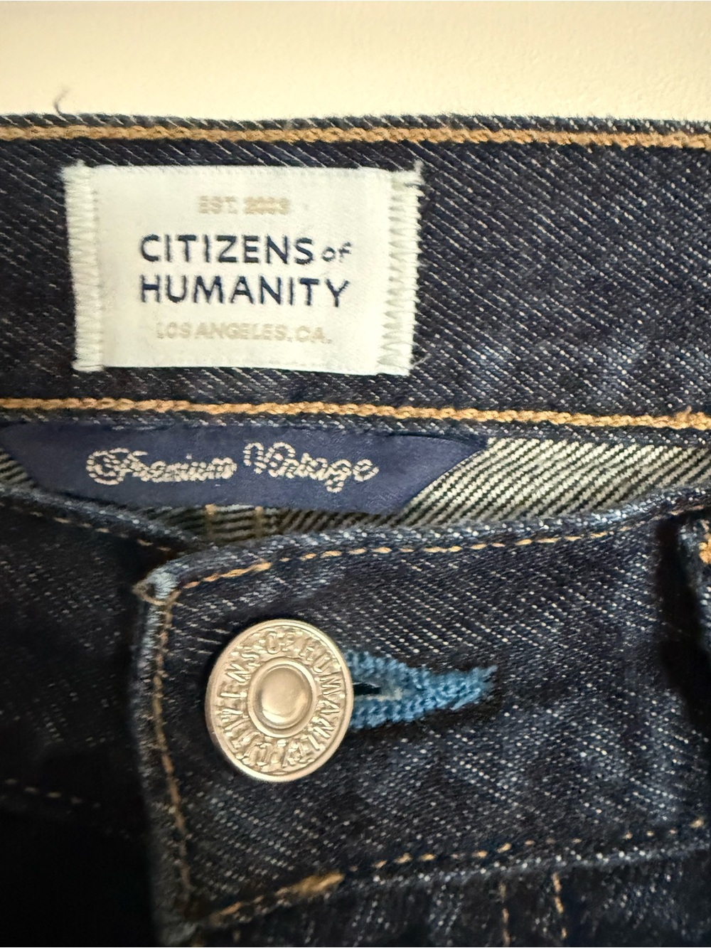 COH Barrel leg Dark Indigo Denim Pants - Picture 2 of 4